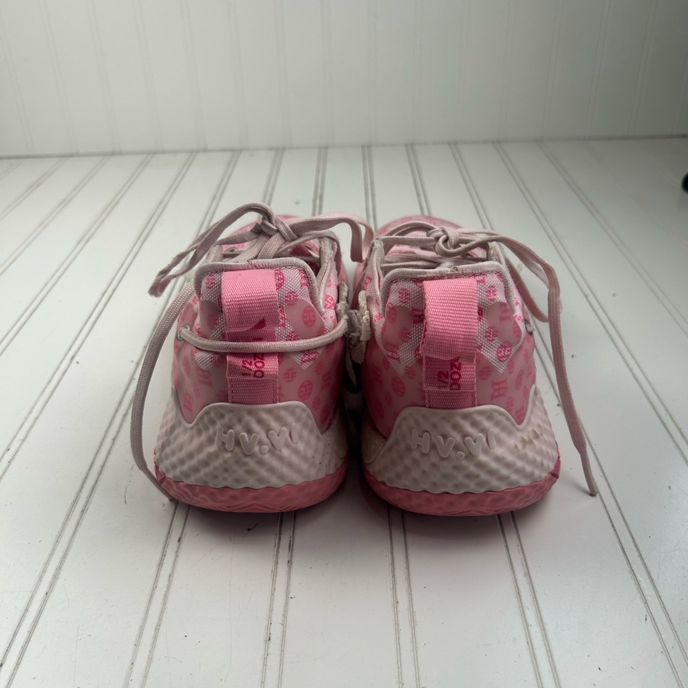 Adidas Harden Vol. 6 Pink Monogram Basketball Shoes Women’s Size 7 retail $200 - Picture 4 of 12